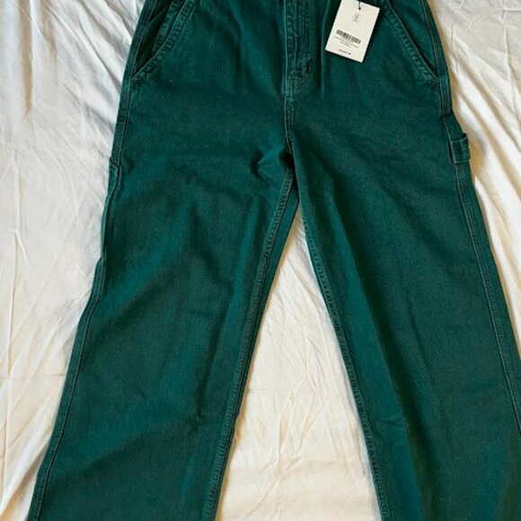 Reformation Diego Mid Rise Baggy Utility Jeans Green - Size 26 - NWT - Picture 4 of 8
